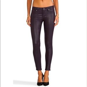 PAIGE Women's Verdugo Ankle Jean in Black Cherry Silk Coating